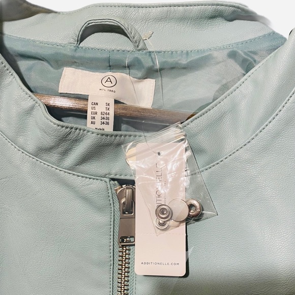 NWT Semi Fitted Moto Vegan Leather Jacket - Picture 3 of 4